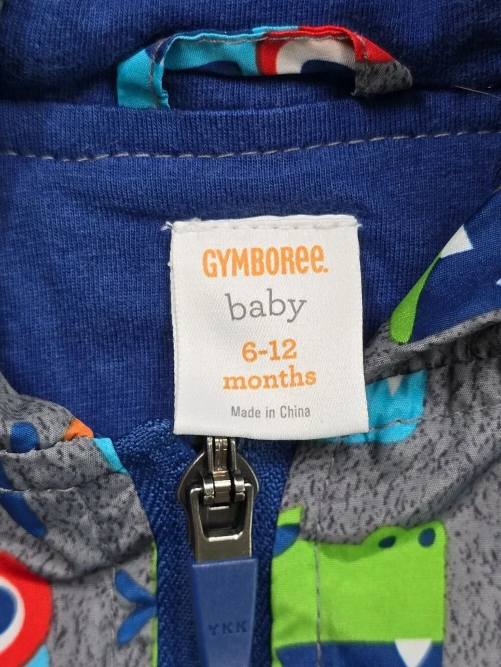 Gymboree 6-12 Months Lil Monster Baby Hoodie Jacket Lightweight